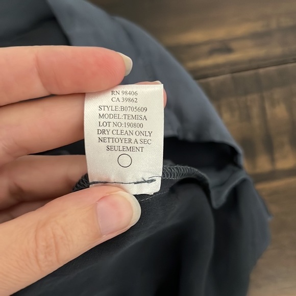 THEORY Blue Long Night Shirt W/Tie Size 0 - Picture 14 of 14